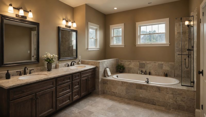 Bathroom with Statement Lighting